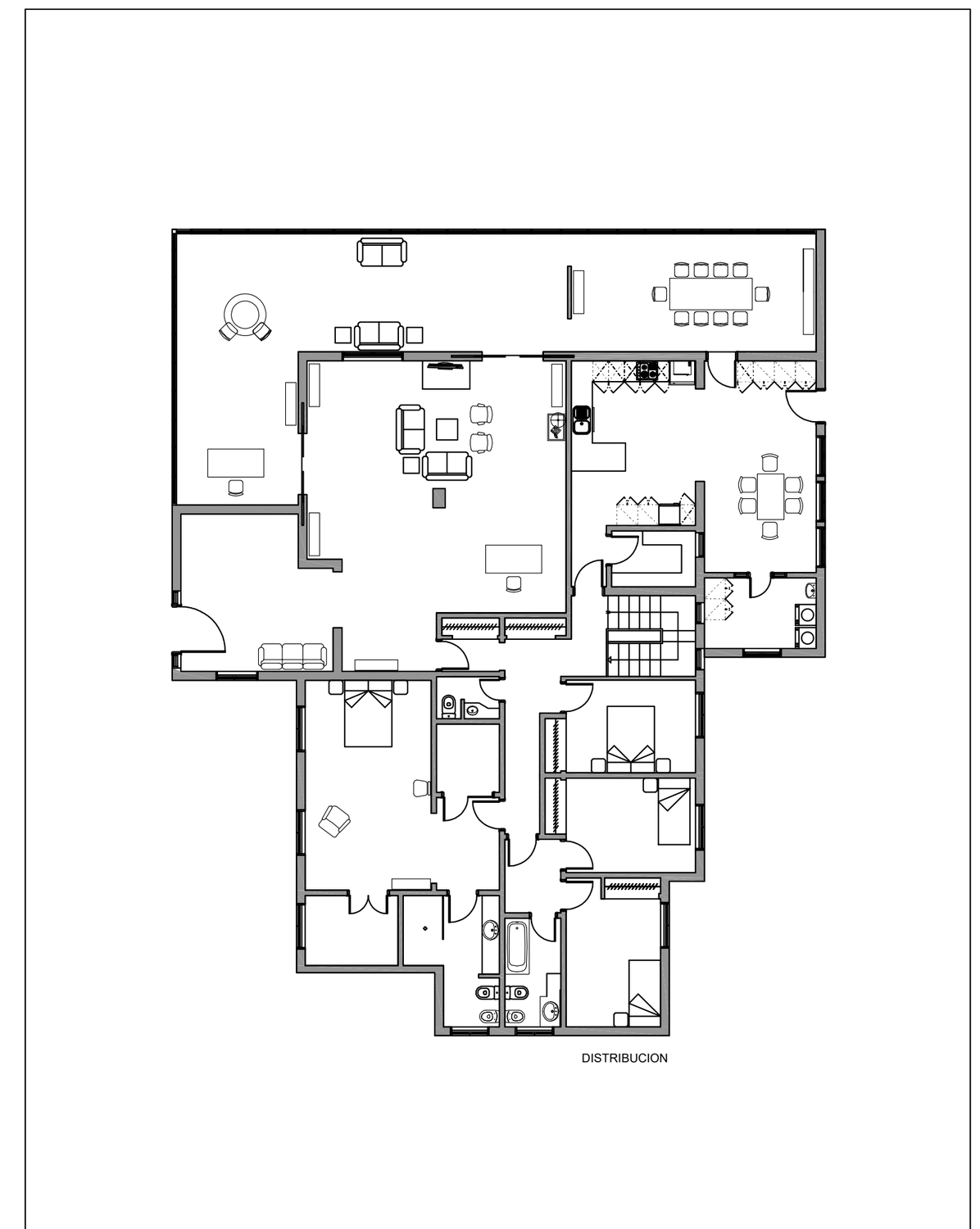 Main floor plan — Villa Los Orovales