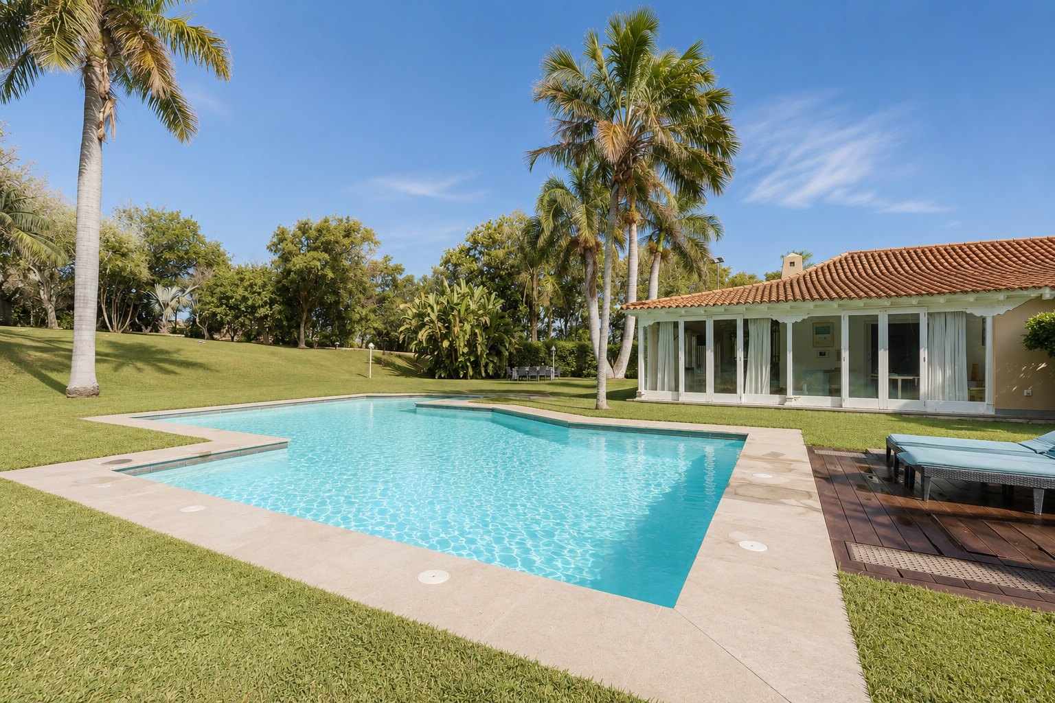 The Garden & Pool — Luxury Villa with Private Garden and Sea Views